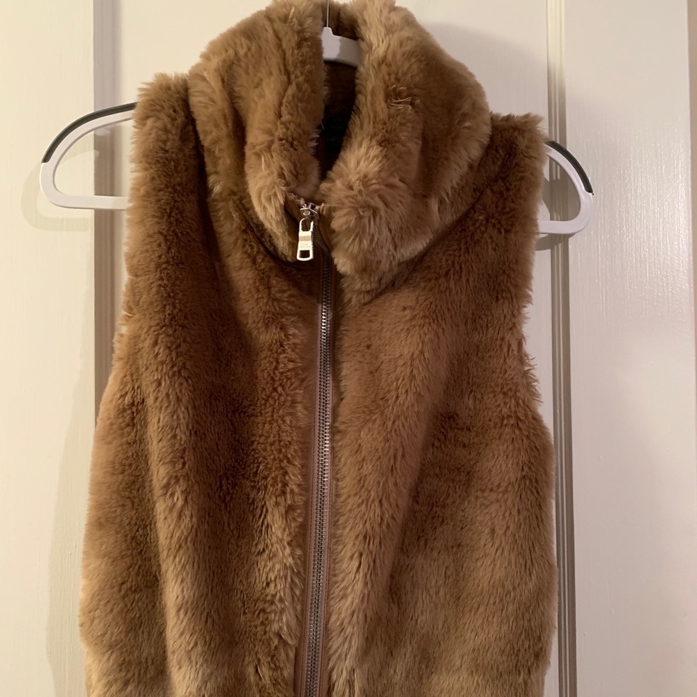 Armani exchange faux fur vest
